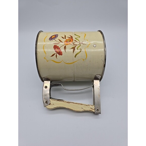 Androck Hand-i-Sift 3 Screen Flour Sifter Flowers Daisy Wood Handle Vtg - Works - Picture 8 of 12
